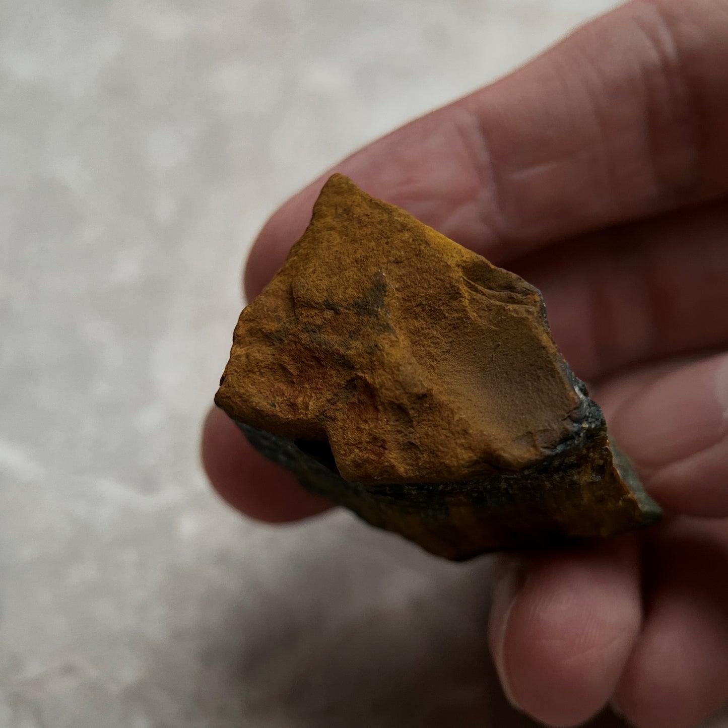 Raw Tiger's Eye Crystal From Brazil - Tigerite Stone - Palm Stone - Boost Confidence