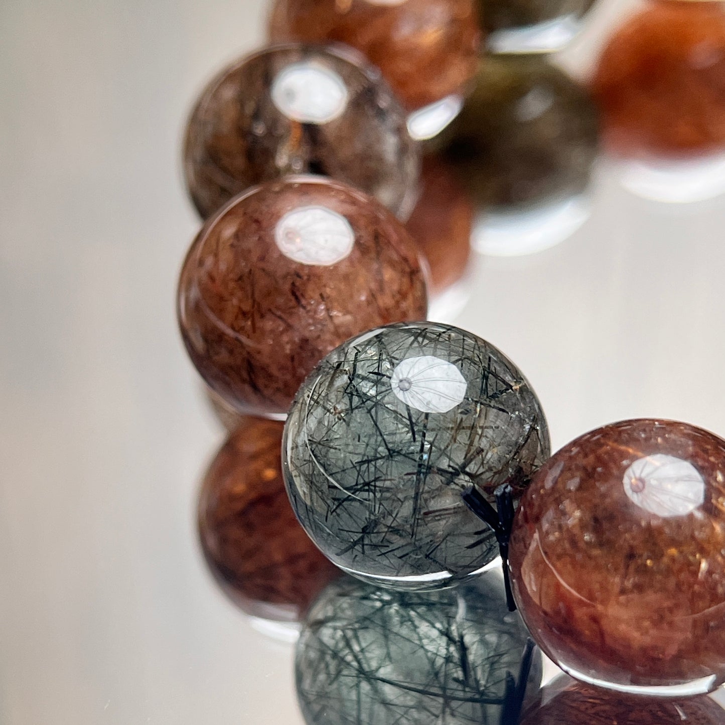 Black Super Seven Crystal Bracelet | All Round Enhancement | Balance 7 Chakras