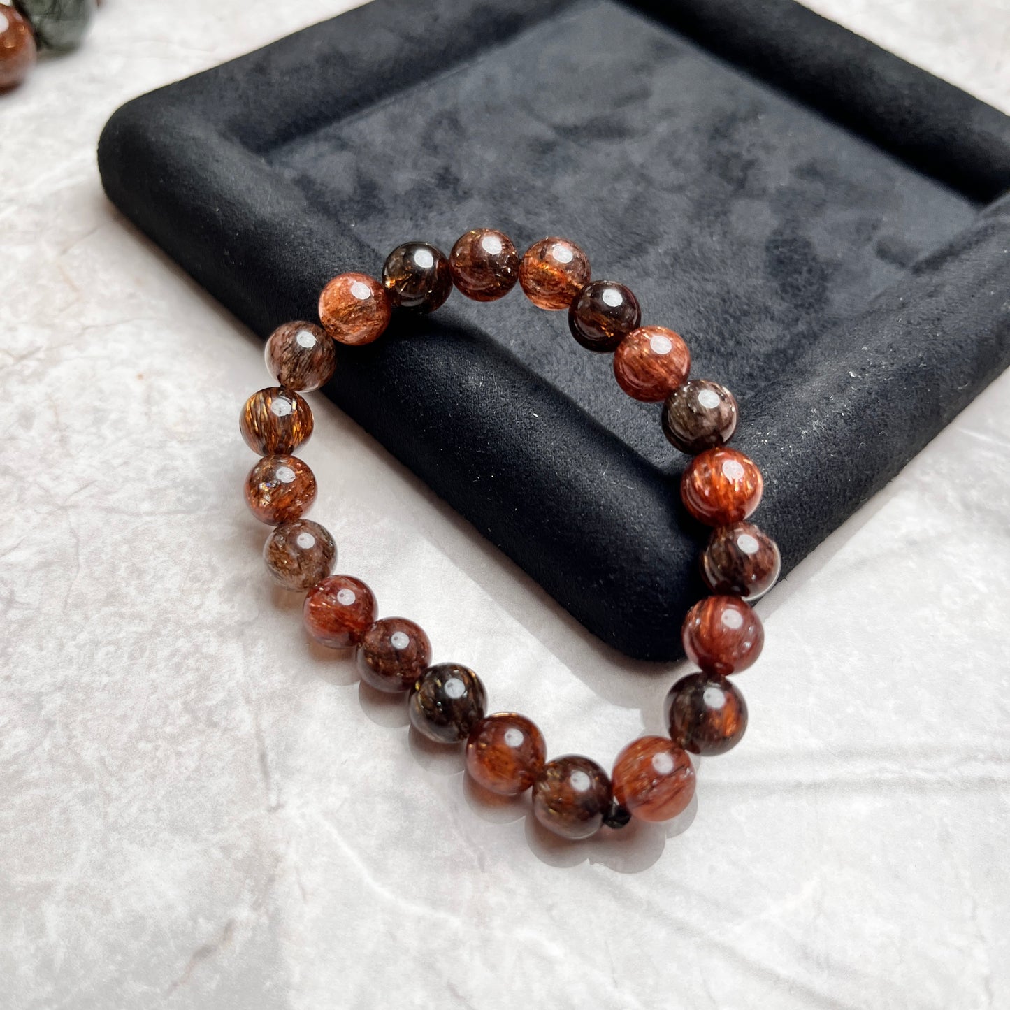 Black Super Seven Crystal Bracelet | All Round Enhancement | Balance 7 Chakras