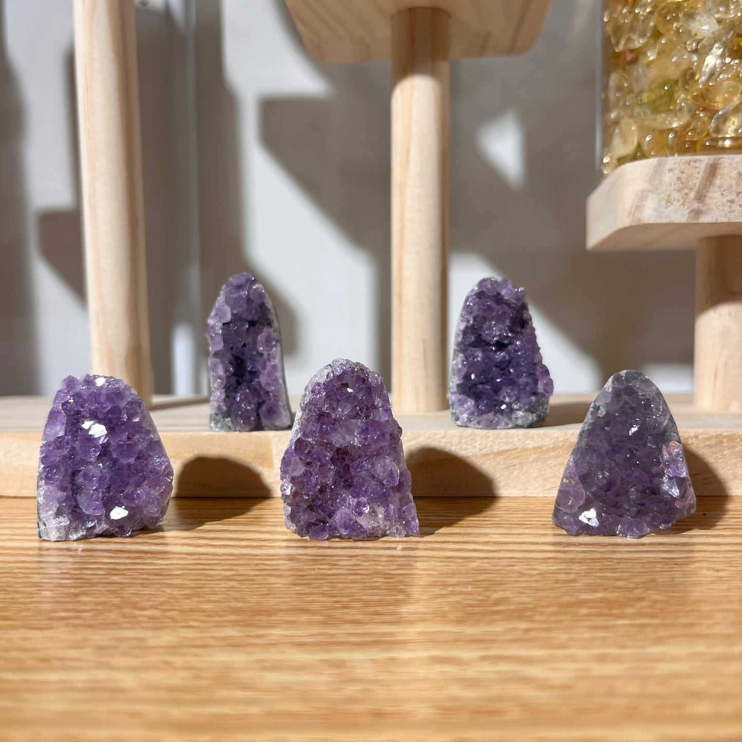 Harmonious Energy Starter Kit | Amethyst Crystal Cluster | Clear Quartz Tower | Rose Quartz Heart Shape Tumbled Stone
