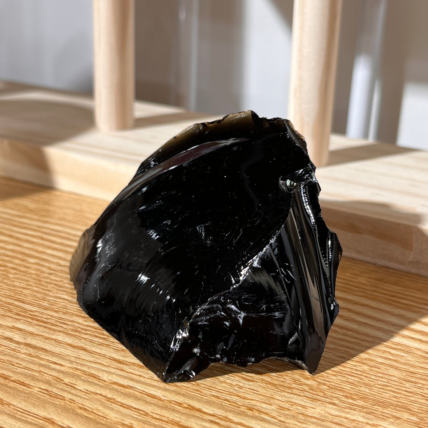 Rough Obsidian Stone - 138g - Shields Against Negative Influences