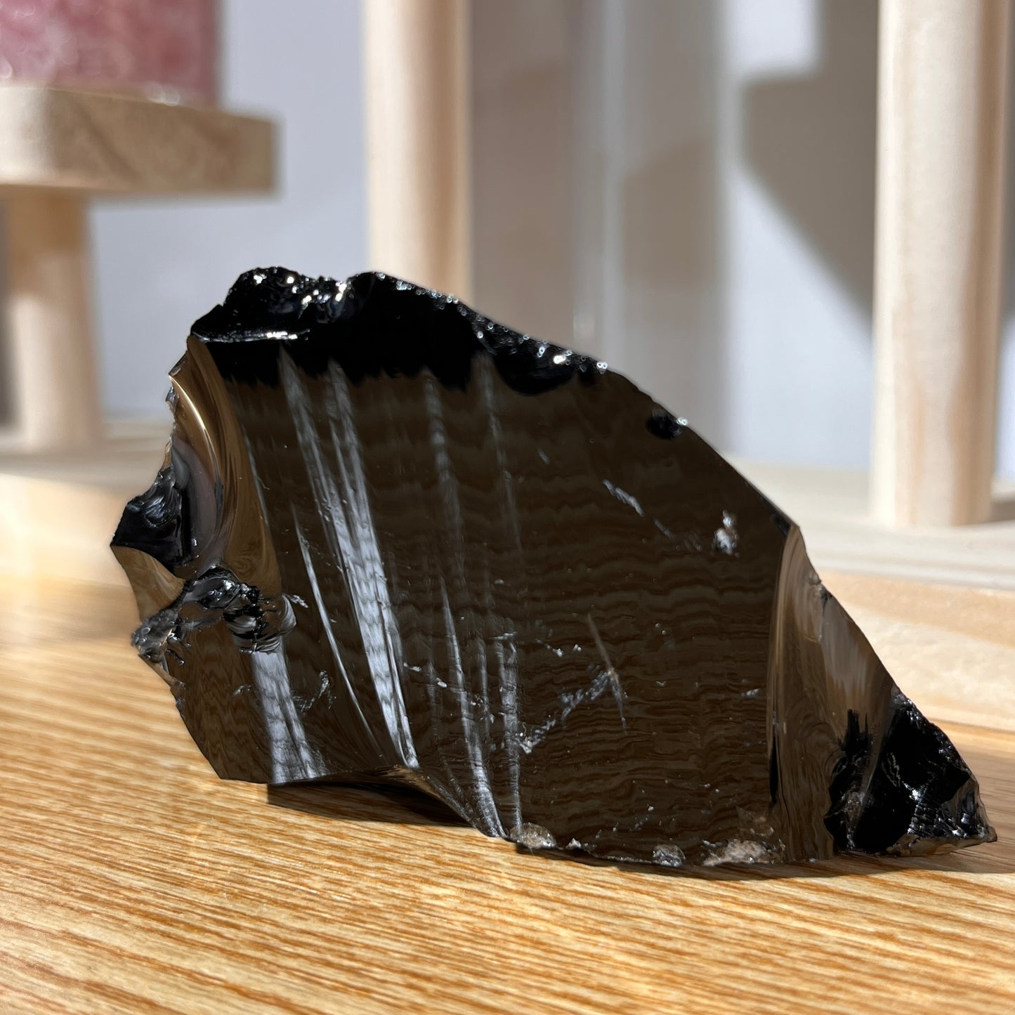 Rough Obsidian Stone - 138g - Shields Against Negative Influences