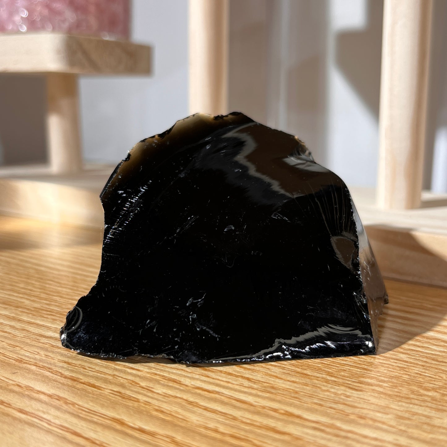 Rough Obsidian Stone - 138g - Shields Against Negative Influences