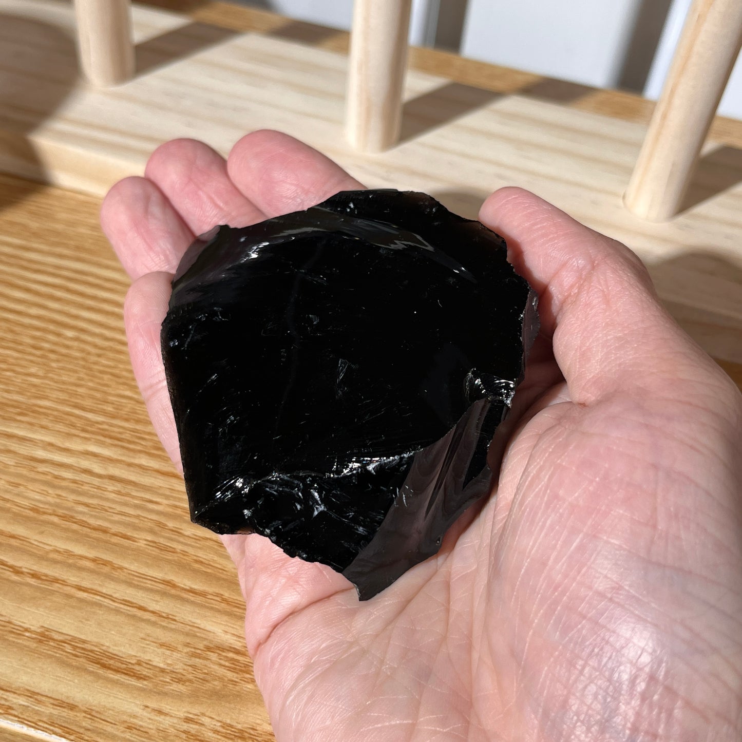 Rough Obsidian Stone - 138g - Shields Against Negative Influences