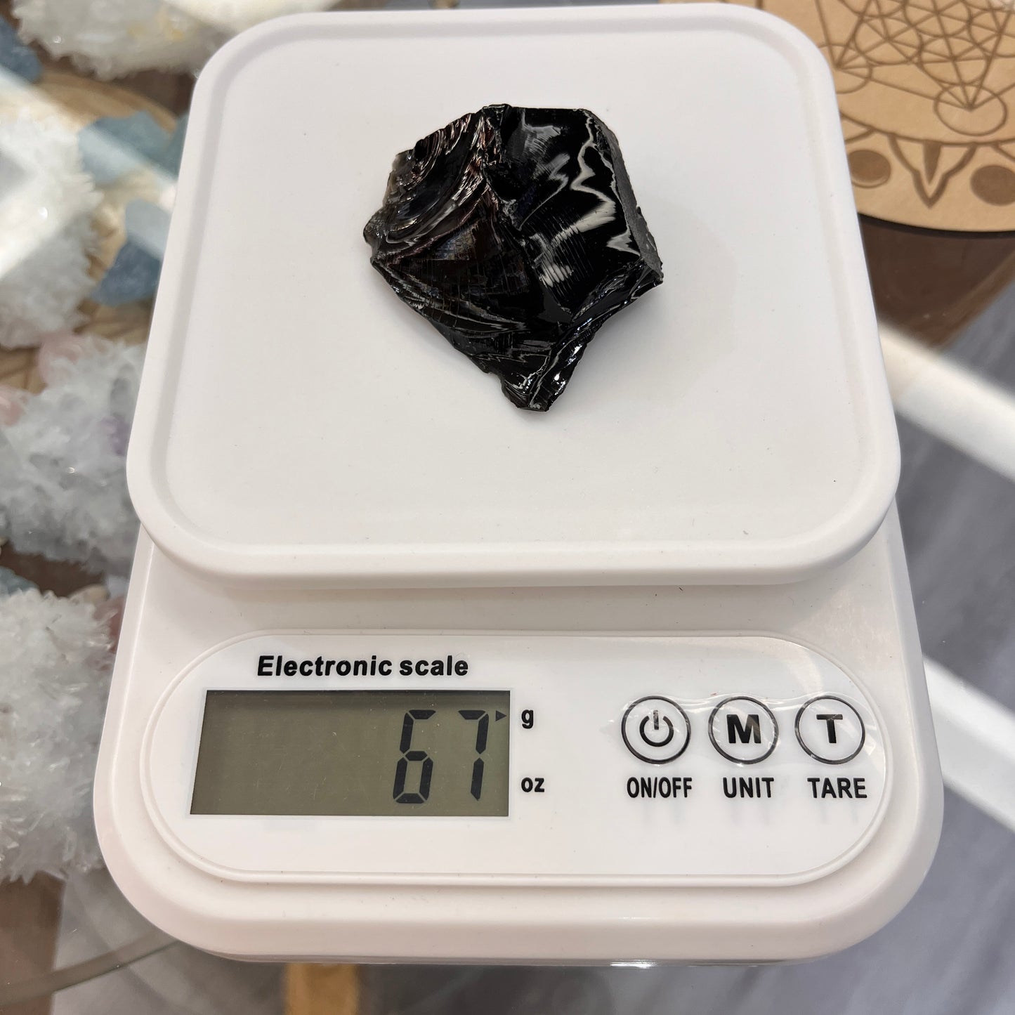 Rough Obsidian Stone - 67g - Shields Against Negative Influences