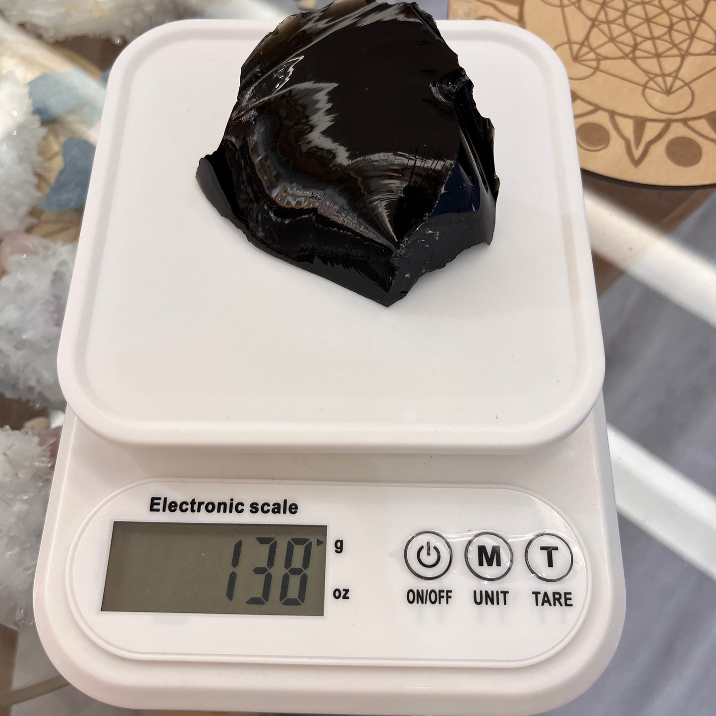 Rough Obsidian Stone - 138g - Shields Against Negative Influences
