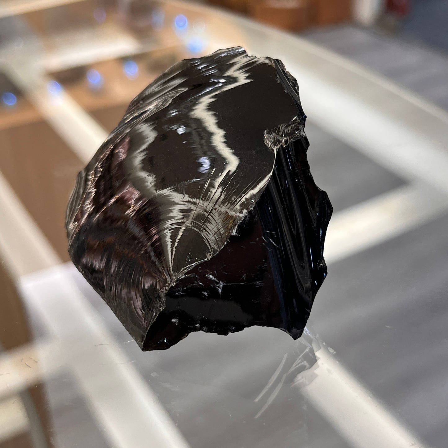 Rough Obsidian Stone - 138g - Shields Against Negative Influences