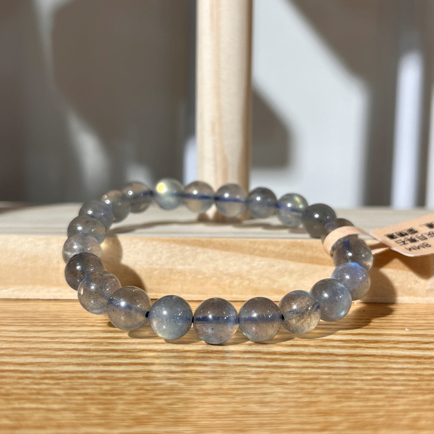 Brazilian Grey Moonstone Crystal Beaded Bracelet