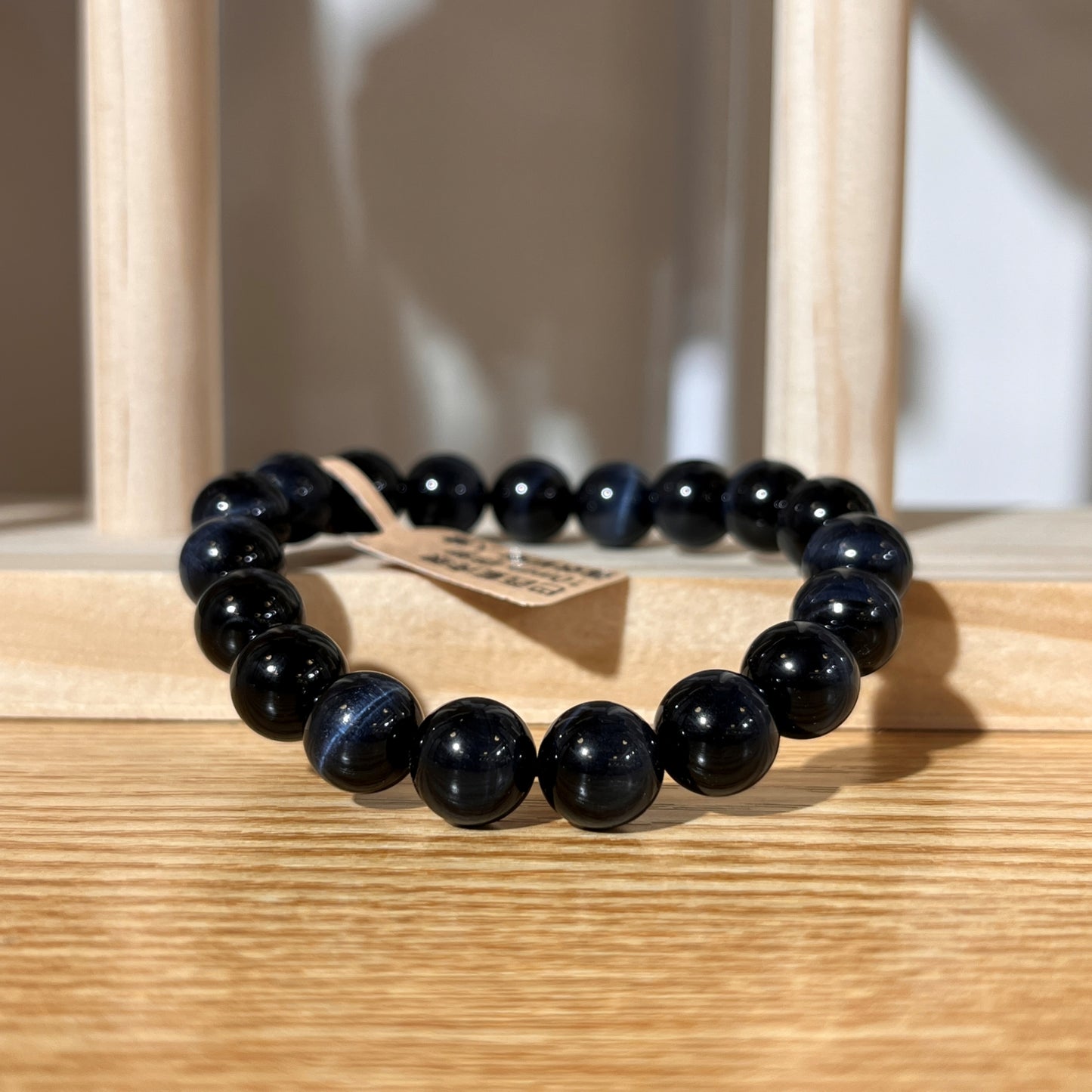 Brazilian Blue Tiger's Eye Crystal Beaded Bracelet