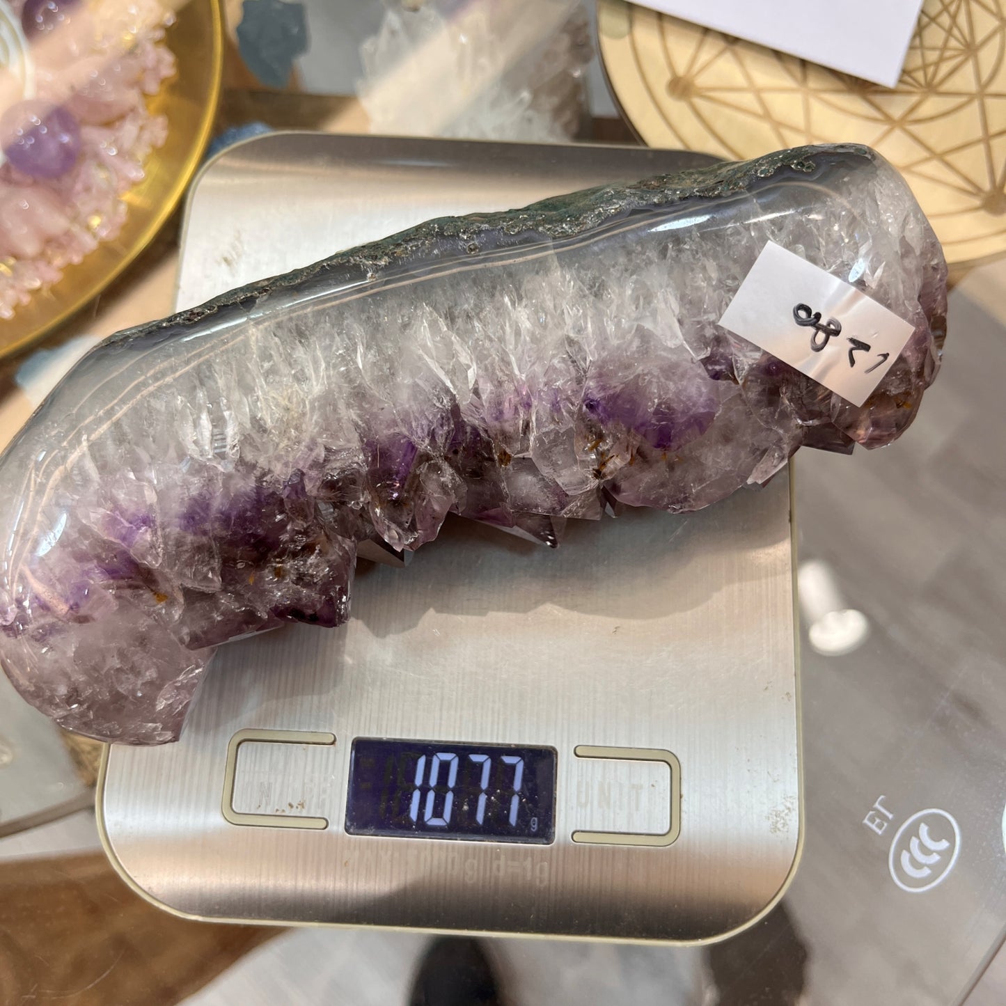 Titanium Amethyst Quartz Crystal Cluster - 1077g