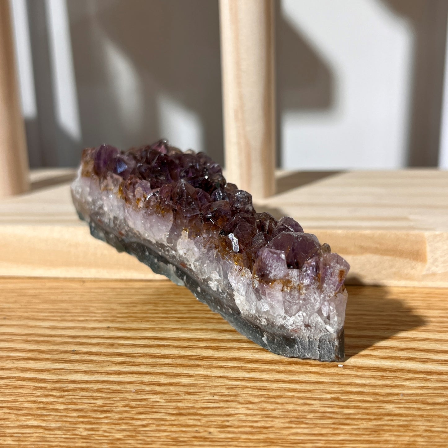 Titanium Amethyst Quartz Crystal Cluster - 76g