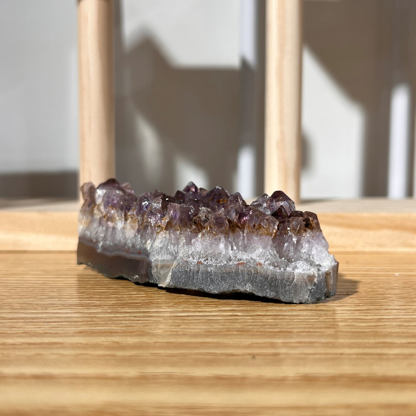 Titanium Amethyst Quartz Crystal Cluster - 76g