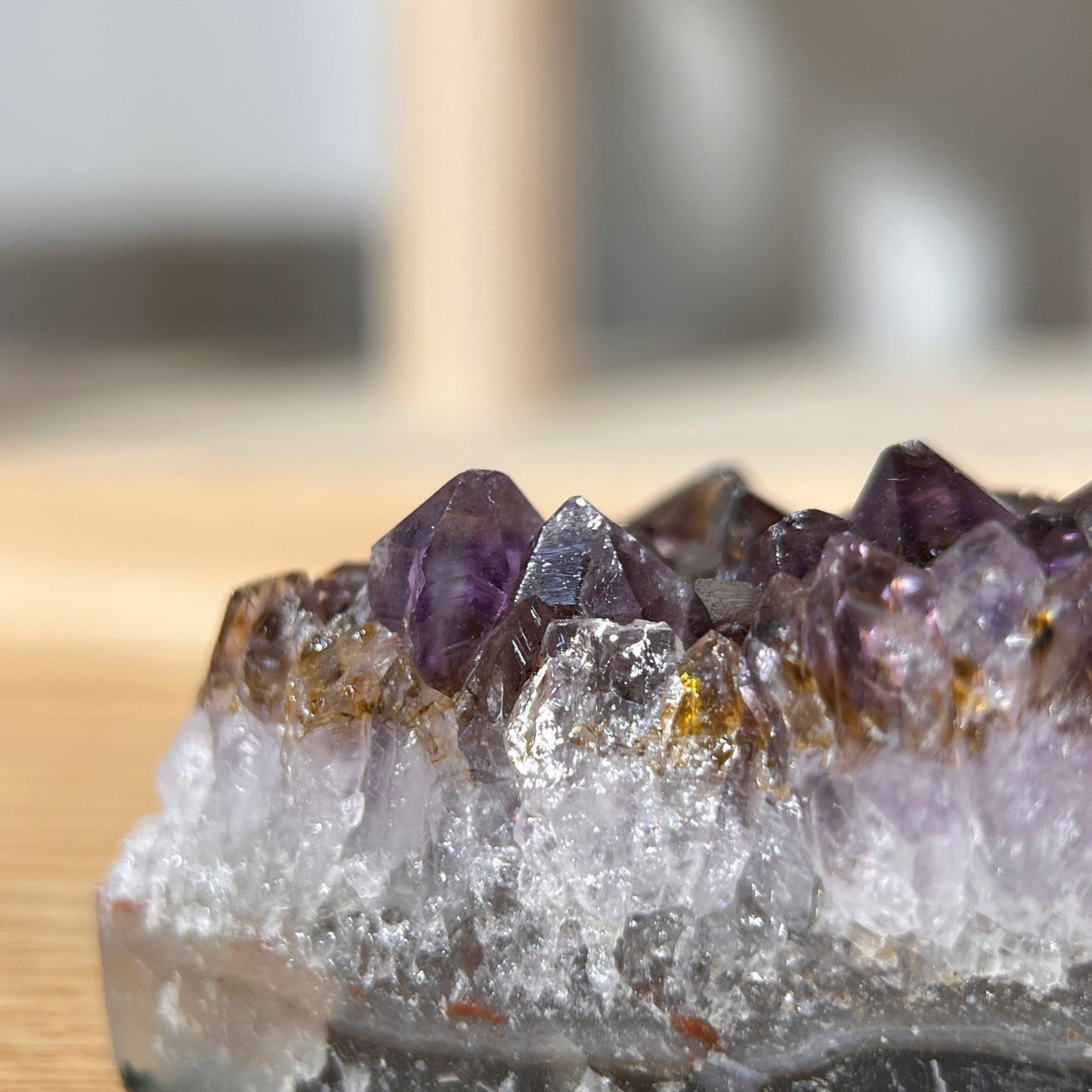 Titanium Amethyst Quartz Crystal Cluster - 76g