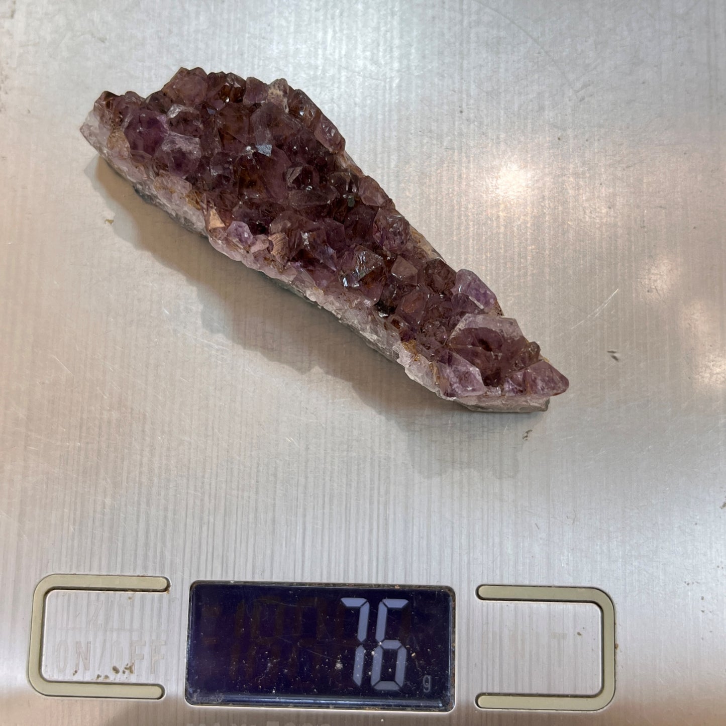 Titanium Amethyst Quartz Crystal Cluster - 76g