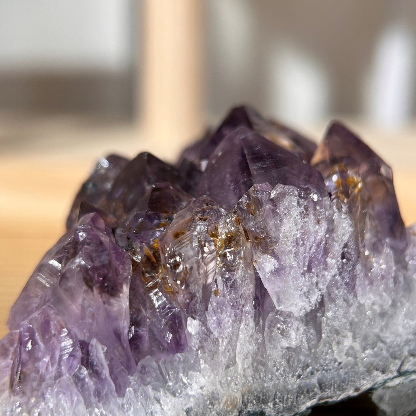 Titanium Amethyst Quartz Crystal Cluster - 111g