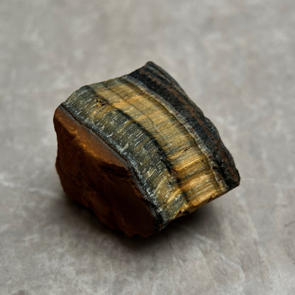 Raw Tiger's Eye Crystal From Brazil - Tigerite Stone - Palm Stone - Boost Confidence
