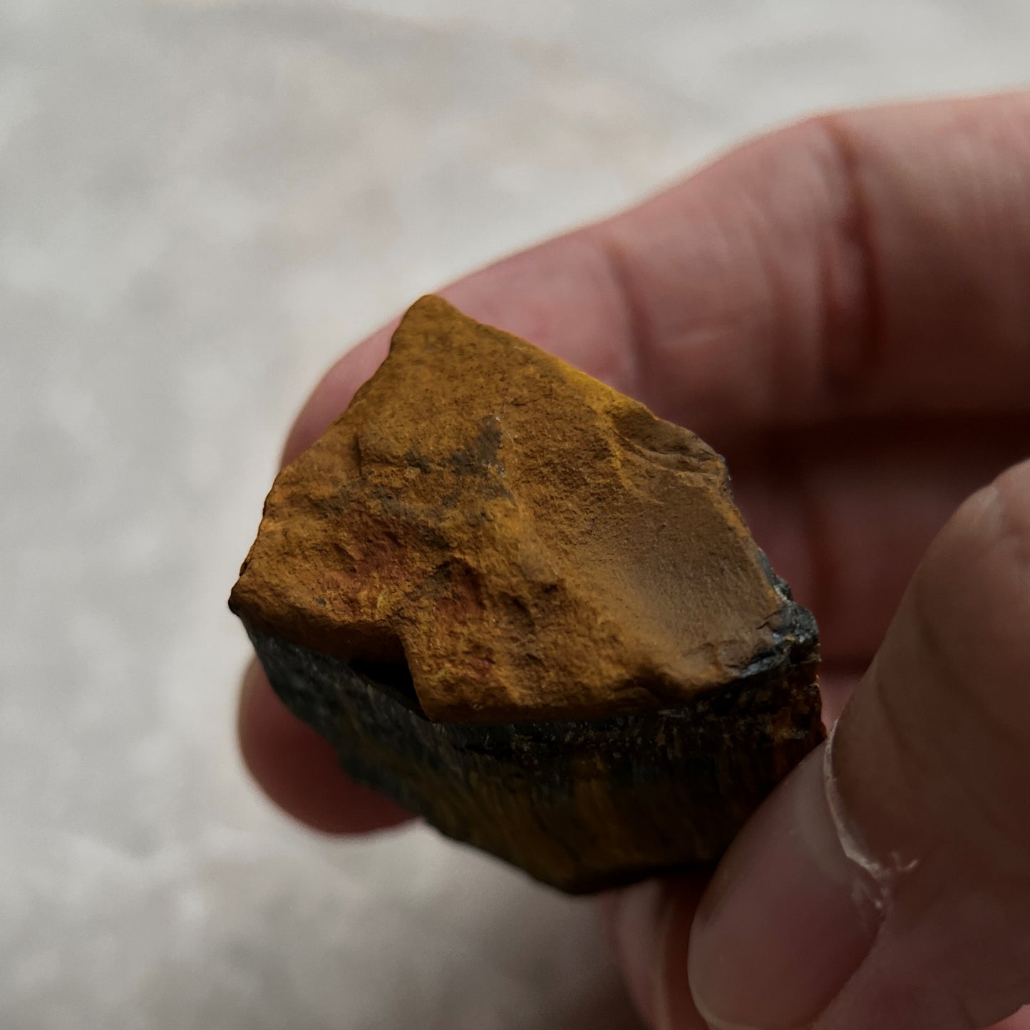 Raw Tiger's Eye Crystal From Brazil - Tigerite Stone - Palm Stone - Boost Confidence