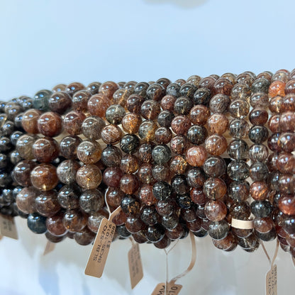 Black Super Seven Crystal Bracelet | All Round Enhancement | Balance 7 Chakras
