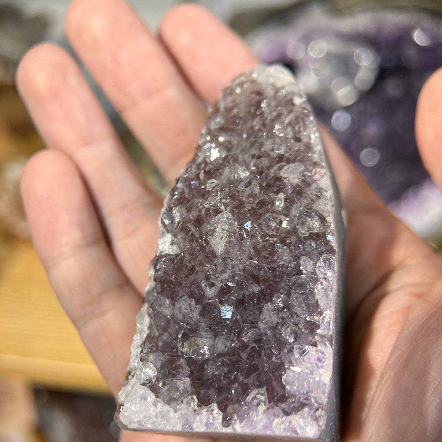 Brazilian Grey Amethyst Crystal Cluster - AA Grade - 85g -110g