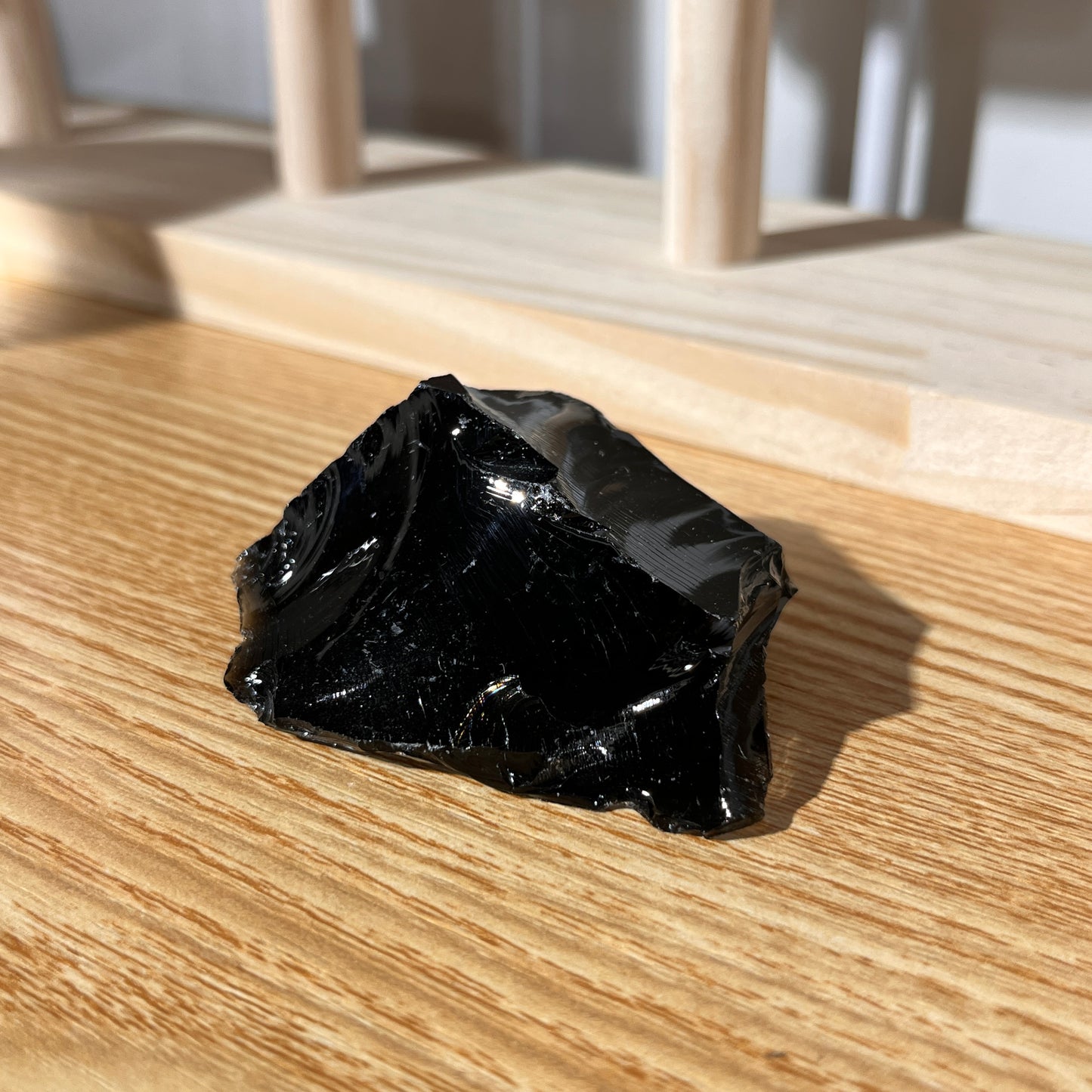 Rough Obsidian Stone - 67g - Shields Against Negative Influences