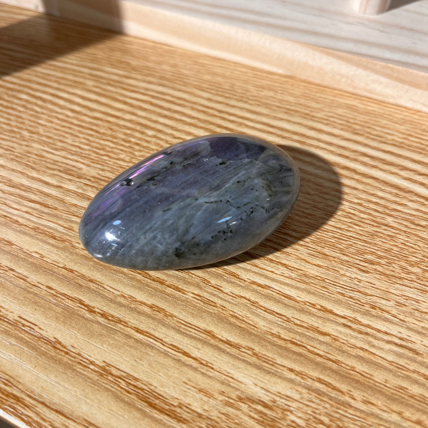 Purple Light Labradorite Palm Stone - Unleash Your Potential