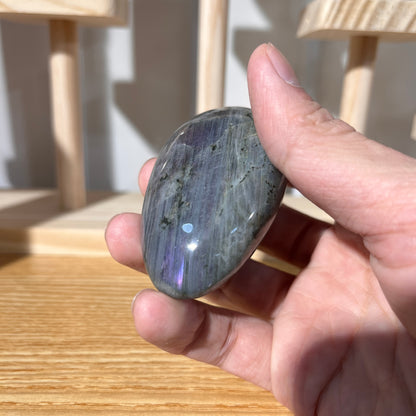 Purple Light Labradorite Palm Stone - Unleash Your Potential