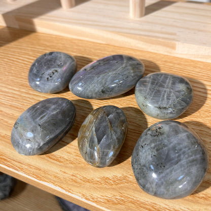 Purple Light Labradorite Palm Stone - Unleash Your Potential