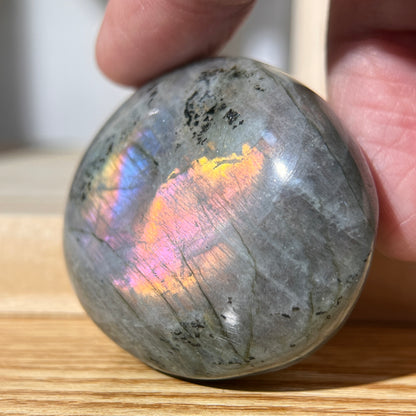 Purple Light Labradorite Palm Stone - Unleash Your Potential