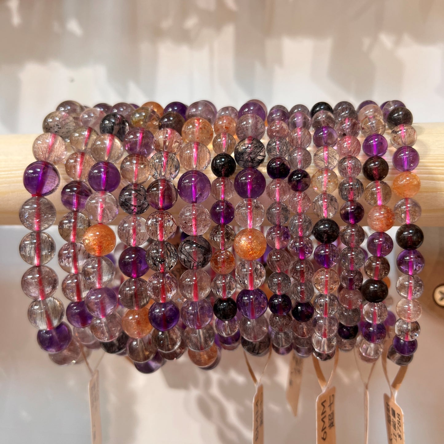 Brazilian Super Seven Crystal Beaded Bracelet