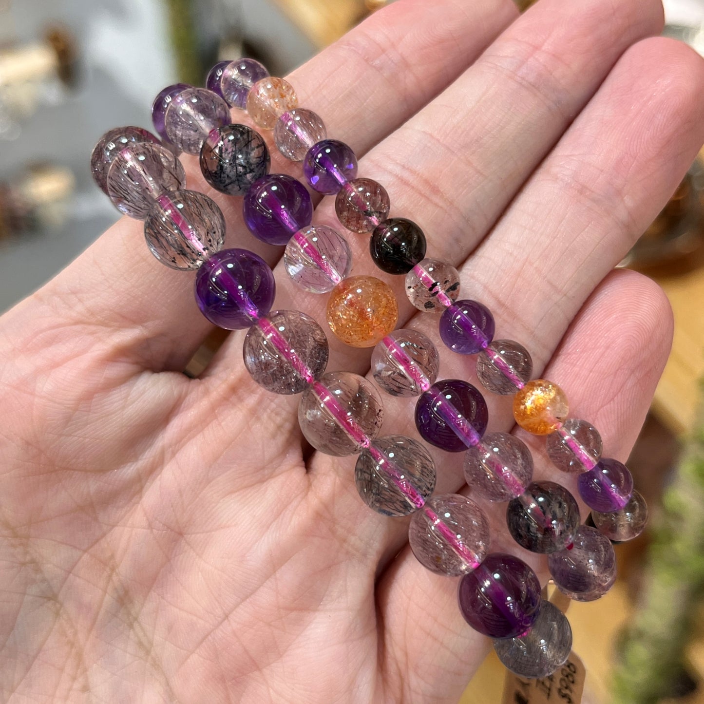 Brazilian Super Seven Crystal Beaded Bracelet