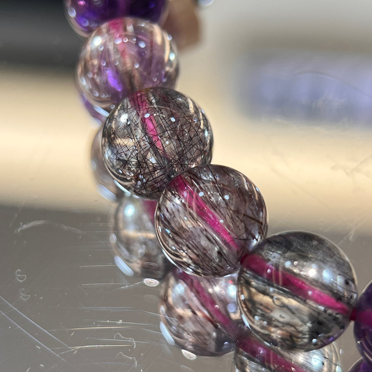 Brazilian Super Seven Crystal Beaded Bracelet