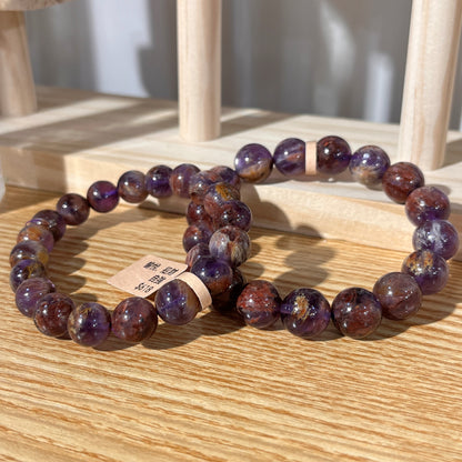 Brazillan Purple Phantom Crystal Beaded Bracelet