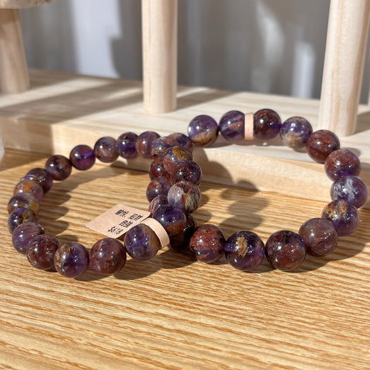 Brazillan Purple Phantom Crystal Beaded Bracelet