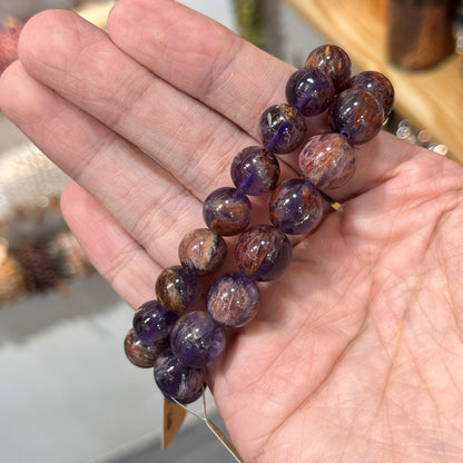 Brazillan Purple Phantom Crystal Beaded Bracelet