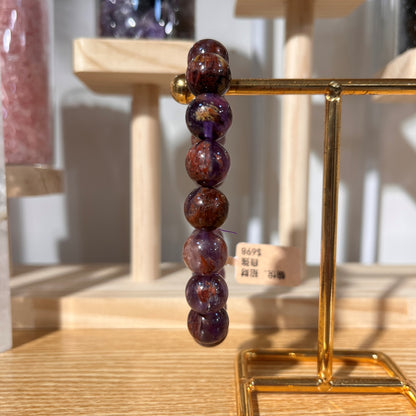 Brazillan Purple Phantom Crystal Beaded Bracelet