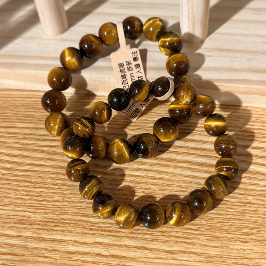 Brazilian Grade A Tiger's Eye Crystal Beaded Bracelet