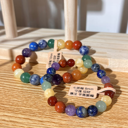 Indian Seven Chakras Crystal Beaded Bracelet