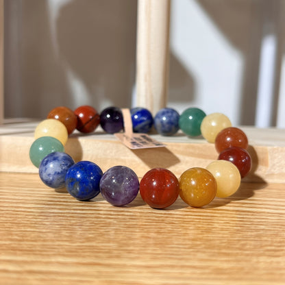 Indian Seven Chakras Crystal Beaded Bracelet