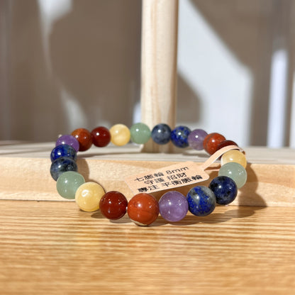 Indian Seven Chakras Crystal Beaded Bracelet