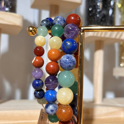 Indian Seven Chakras Crystal Beaded Bracelet