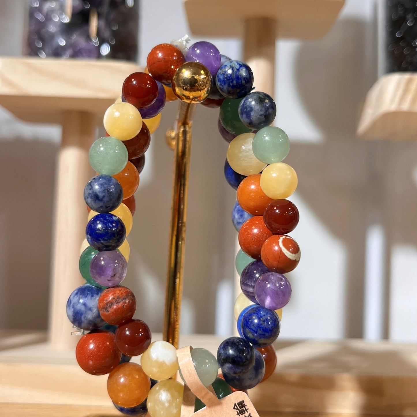 Indian Seven Chakras Crystal Beaded Bracelet