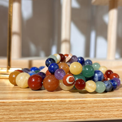 Indian Seven Chakras Crystal Beaded Bracelet