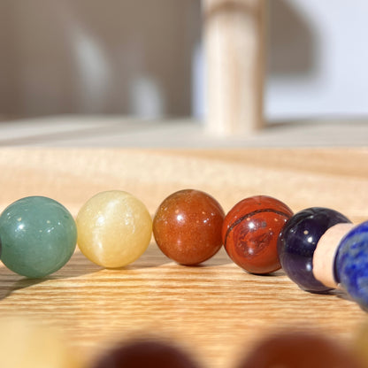Indian Seven Chakras Crystal Beaded Bracelet