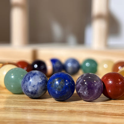 Indian Seven Chakras Crystal Beaded Bracelet