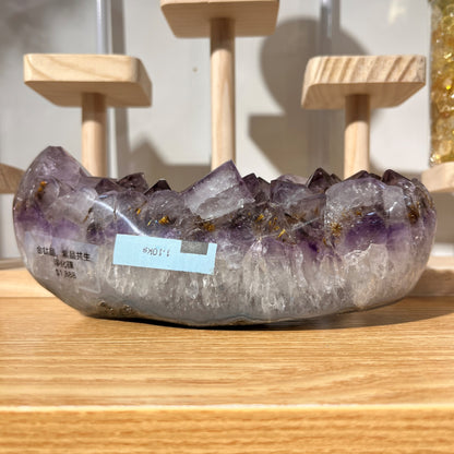 Titanium Amethyst Quartz Crystal Cluster - 1077g