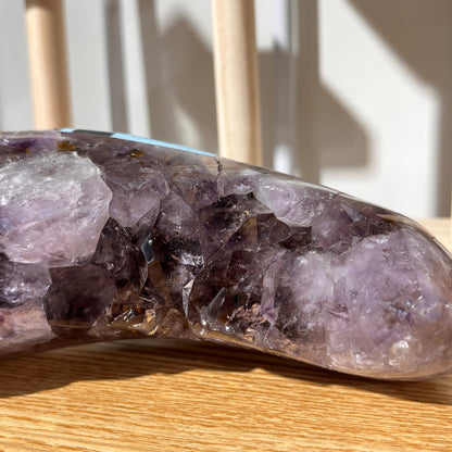 Titanium Amethyst Quartz Crystal Cluster - 1077g