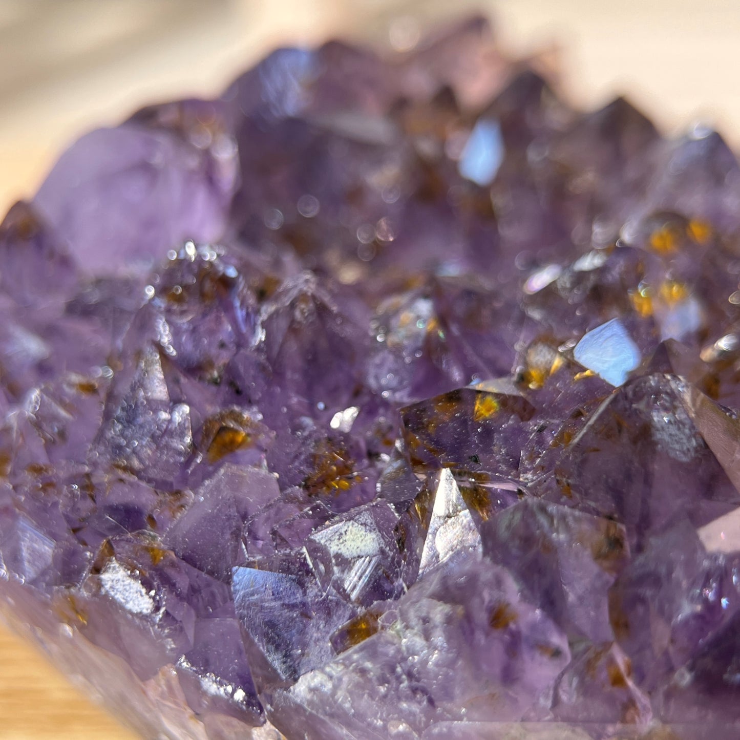 Titanium Amethyst Quartz Crystal Cluster - 379g