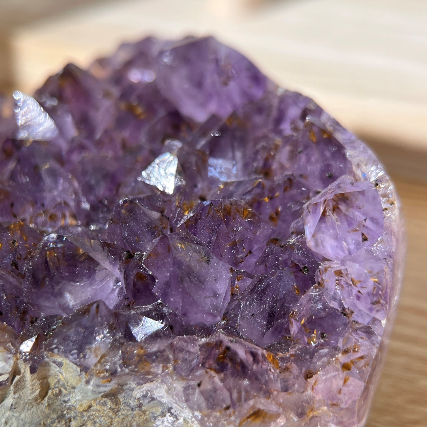 Titanium Amethyst Quartz Crystal Cluster - 379g