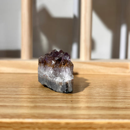 Titanium Amethyst Quartz Crystal Cluster - 76g