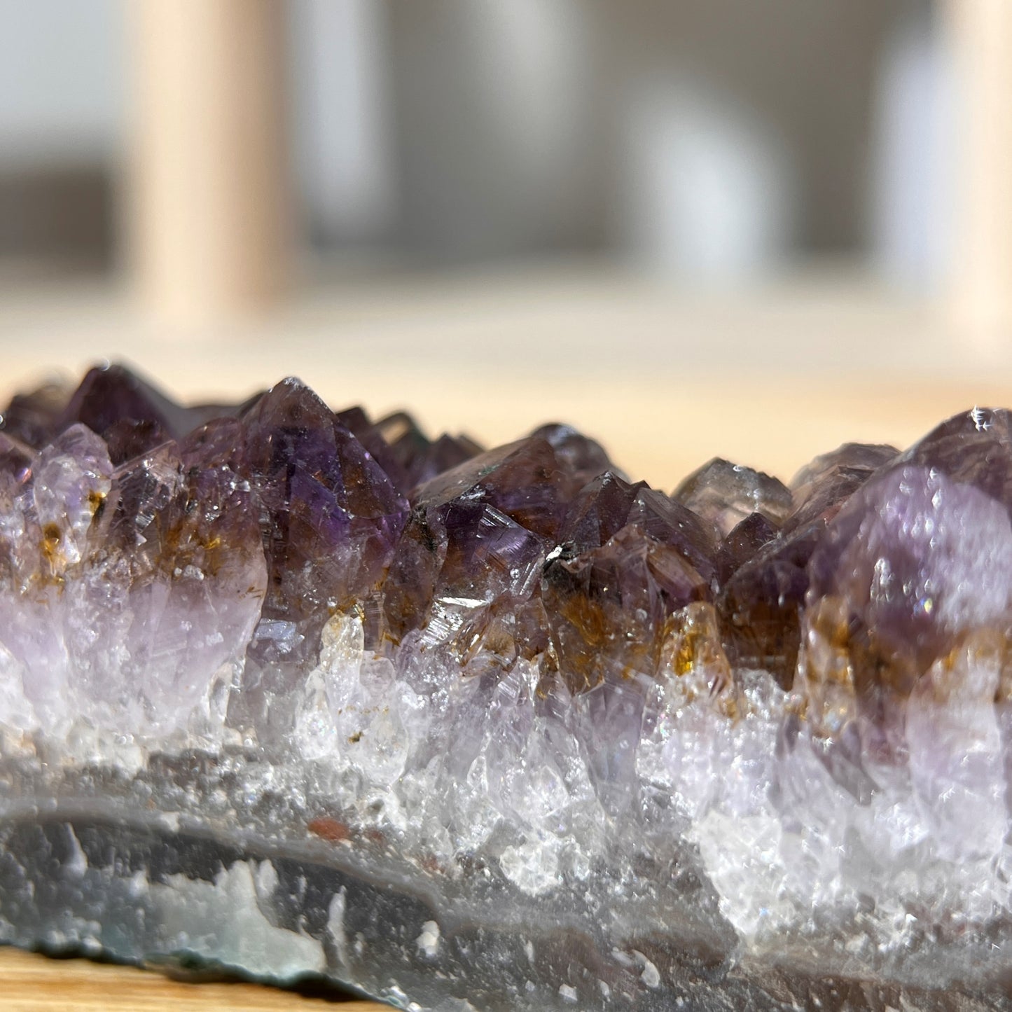 Titanium Amethyst Quartz Crystal Cluster - 76g